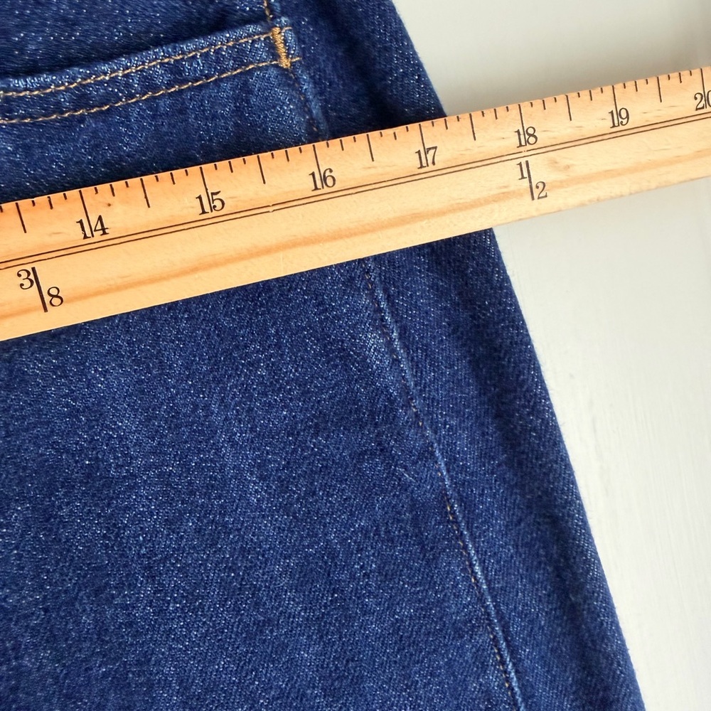 J CREW Blue Denim Midi High-Rise Classic Front Split Skirt Sz 27 (Small) - Picture 7 of 8